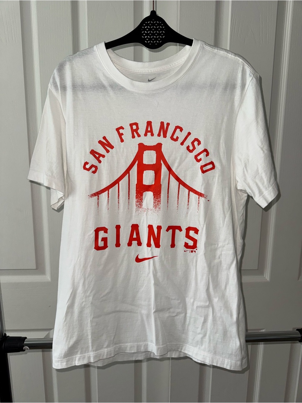 San Francisco Giants Nike White Tee with Orange Golden Gate Graphic